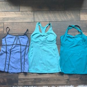Lot of Lululemon yoga tops